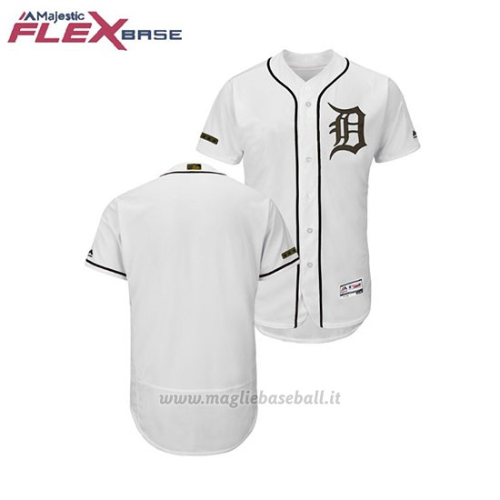 Maglia Baseball Uomo Tigers 2018 Dia de los Caidos Flex Base Bianco